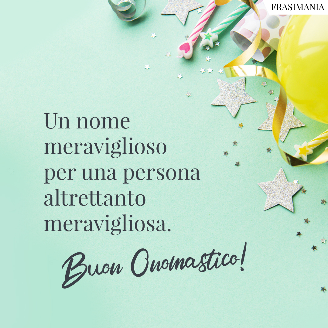 Auguri Onomastico nome